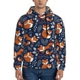 thumbnail image 1 of Daiia Cute Foxes for Men's Fashion Hoodies & Sweatshirts with Kangaroo Pocket Hooded Sweatshirt Breathable & Moisture Wicking-4X-Large, 1 of 7