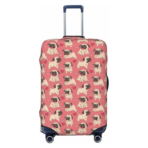 Daiia Cute French Bulldog Luggage Cover, Thickened Washable Travel Luggage Covers, Elastic Unique Baggage Covers for 18-20 inch Luggage-X-Large