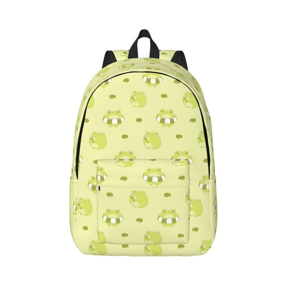 Daiia Cute Frog3 Vintage Canvas Backpack for Men and Women ,Hiking Backpack,Travel Laptop Bag for School,Large Capacity Backpack
