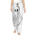 thumbnail image 1 of Daiia Cute Ghost Simple Drawing Women's Sleep Pant with Pockets and Drawstring,Pajama Pants-Medium, 1 of 9