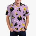 thumbnail image 1 of Daiia Cute Halloween Pattern Men’s Polo Shirts,Solid Deck Shirt,Classic Fit, Breathable Cotton Polo for Casual and Sport Wear-Medium, 1 of 7