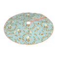 thumbnail image 1 of Daiia Cute Honeybees Drawing Merry Christmas Tree Skirt , Xmas Large Lace-up Tree Skirt, Santa Snowflakes Rustic Home Decorations New Year Party Farmhouse Decor-30", 1 of 7