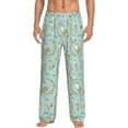 thumbnail image 1 of Daiia Cute Honeybees Men's Sleep Pant with Pockets and Drawstring,Pajama Pants-Small, 1 of 9