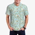 thumbnail image 1 of Daiia Cute Honeybees Pattern Men’s Polo Shirts,Solid Deck Shirt,Classic Fit, Breathable Cotton Polo for Casual and Sport Wear-X-Large, 1 of 7