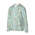 thumbnail image 1 of Daiia Cute Honeybees UPF 50+ Sun Protection Hoodie Jacket Lightweight Long Sleeve Sun Shirt for Women Men with Pocket Hiking Outdoor-X-Large, 1 of 7