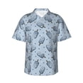 thumbnail image 1 of Daiia Cute Ice Cream Hawaiian Shirt for Men Gentle Cotton Regular Short Sleeve Casual-XX-Large, 1 of 1