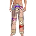 thumbnail image 1 of Daiia Cute Lamas Men's Sleep Pant with Pockets and Drawstring,Pajama Pants-Medium, 1 of 9