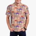 thumbnail image 1 of Daiia Cute Lamas Pattern Men’s Polo Shirts,Solid Deck Shirt,Classic Fit, Breathable Cotton Polo for Casual and Sport Wear-3X-Large, 1 of 7