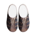 thumbnail image 1 of Daiia Cute Mouse In Glasses Print Women’s Fuzzy Slippers Memory Foam Lightweight House Shoes Cozy Loafer Flannel House Shoes-40/41, 1 of 7