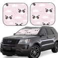 thumbnail image 1 of Daiia Cute Panda 2PCS Car Windshield Sun Shade, Foldable Sun Shield for Car Front Window, Auto Sun Blocker Visor Protector Universal for Truck SUV Pickup-Large, 1 of 7