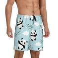 thumbnail image 1 of Daiia Cute Panda Bear Mens Woven Stretch Pajama Short,Short Pajama Pants-4X-Large, 1 of 9