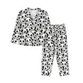 thumbnail image 1 of Daiia Cute Panda Face for Women's Long-Sleeved Pajama Set – Soft & Comfortable Sleepwear Button-Up Pajamas Cozy Lounge Wear-Small, 1 of 7