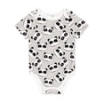 thumbnail image 1 of Daiia Cute Panda Printed Unisex-Baby Short Sleeve Onesies Bodysuits Baby Climbing Clothes Soft and Comfortable Romper with Expandable Shoulder Design-6 Months, 1 of 1