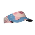 thumbnail image 1 of Daiia Cute Pig Flowers Pattern Sport Sun Visor Hats Visor Cap Adjustable Empty Top Baseball Cap Cotton Ball Caps for Women and Men, 1 of 7