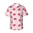 thumbnail image 1 of Daiia Cute Pig Nose Hawaiian Shirt for Men Gentle Cotton Regular Short Sleeve Casual-Medium, 1 of 9