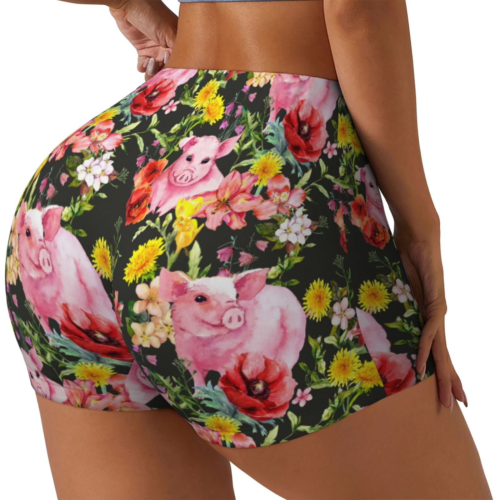 Pattern Pig Print Women's Shorts