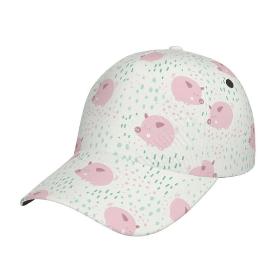 Daiia Cute Pigs print Baseball Cap Men Women Golf Dad Hat Adjustable Original Classic Low Profile Hat Unconstructed Plain Cap