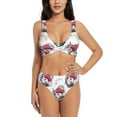 thumbnail image 1 of Daiia Cute Poodle Dog Women's Bikini Set Two Piece Swimsuit High Waisted Bikini Adjustable Straps Bikini Perfect for Beach, Pool, and Summer Vacation-Small, 1 of 9