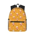 thumbnail image 1 of Daiia Cute Popcorn School Backpack for Men Women, Unisex Large Waterproof Bookbag Schoolbag Casual Daypack for High School/College/Teens/Travel/Work Black, 1 of 8