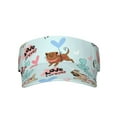 thumbnail image 1 of Daiia Cute Pug Dogs Pattern Sport Sun Visor Hats Visor Cap Adjustable Empty Top Baseball Cap Cotton Ball Caps for Women and Men, 1 of 8