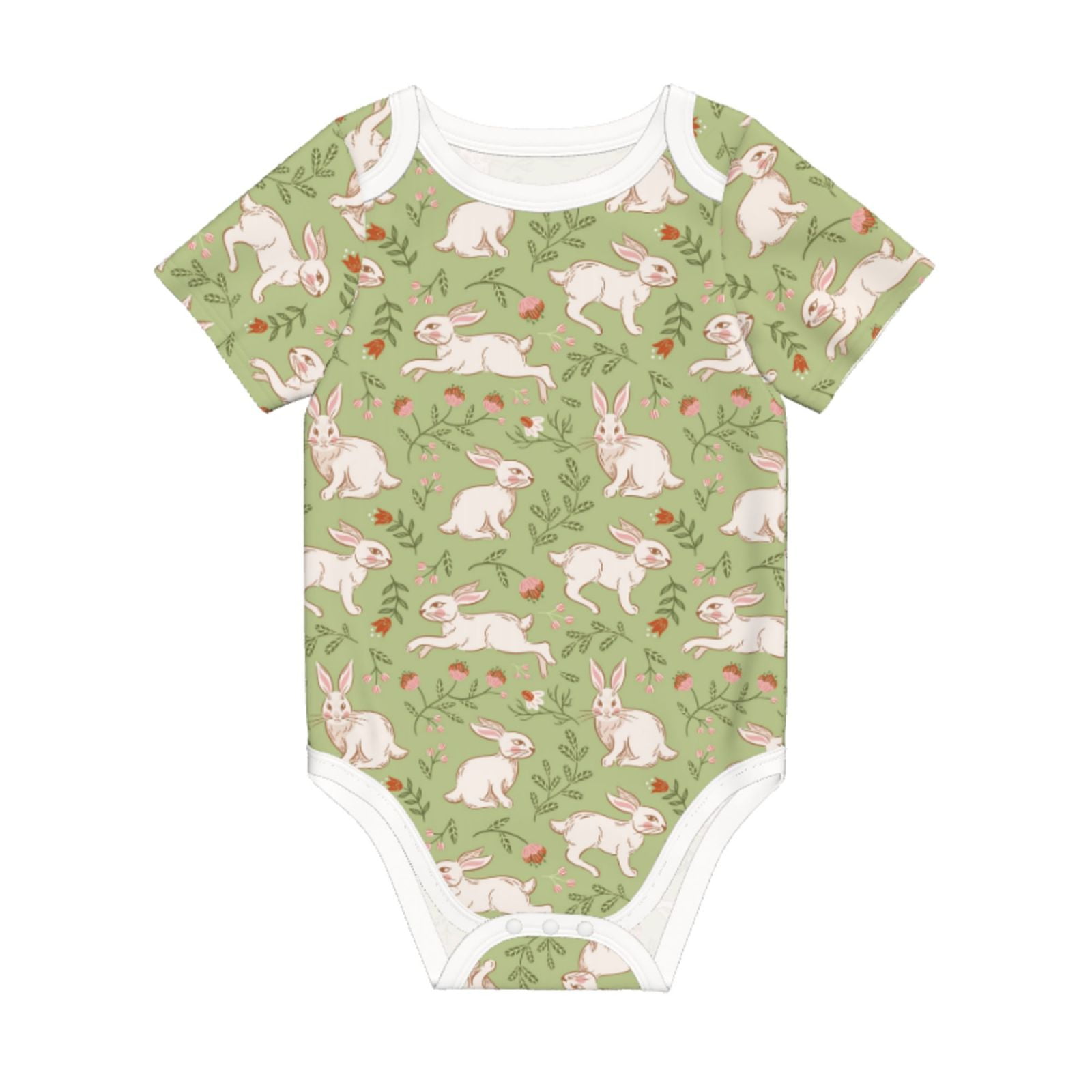 Bunny Printed Long Sleeves Onesies