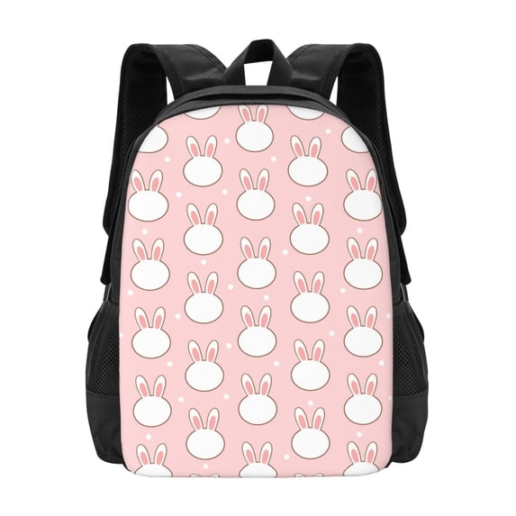 Daiia Cute Rabbit Backpack for Men and Women -Durable Backpack Large Capacity, Water-Resistant Bag with Adjustable Straps and Laptop Compartment