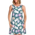 thumbnail image 1 of Daiia Cute Rabbit Easter Print Women's Dresses 2025 Trendy Short sleeve Dresses Casual Baggy Flowy Maxi Sun Dresses, 1 of 7
