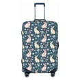 thumbnail image 1 of Daiia Cute Rabbit Floral Luggage Cover, Thickened Washable Travel Luggage Covers, Elastic Unique Baggage Covers for 18-20 inch Luggage-X-Large, 1 of 9