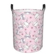 thumbnail image 1 of Daiia Cute Rabbit Flower Round Laundry Basket with Handles Thickened Waterproof Circular hamper,Dirty Clothes Storage Basket for Bedroom,Bathroom,College Dorm-Small, 1 of 8