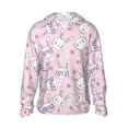 thumbnail image 1 of Daiia Cute Rabbit Flower UPF 50+ Sun Protection Hoodie Jacket Lightweight Long Sleeve Sun Shirt for Women Men with Pocket Hiking Outdoor-Large, 1 of 9