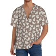 thumbnail image 1 of Daiia Cute Rabbit Men's Linen Shirts Short Sleeve Casual Shirts Button Down Shirt for Men Beach Summer Wedding Shirt-4X-Large, 1 of 6