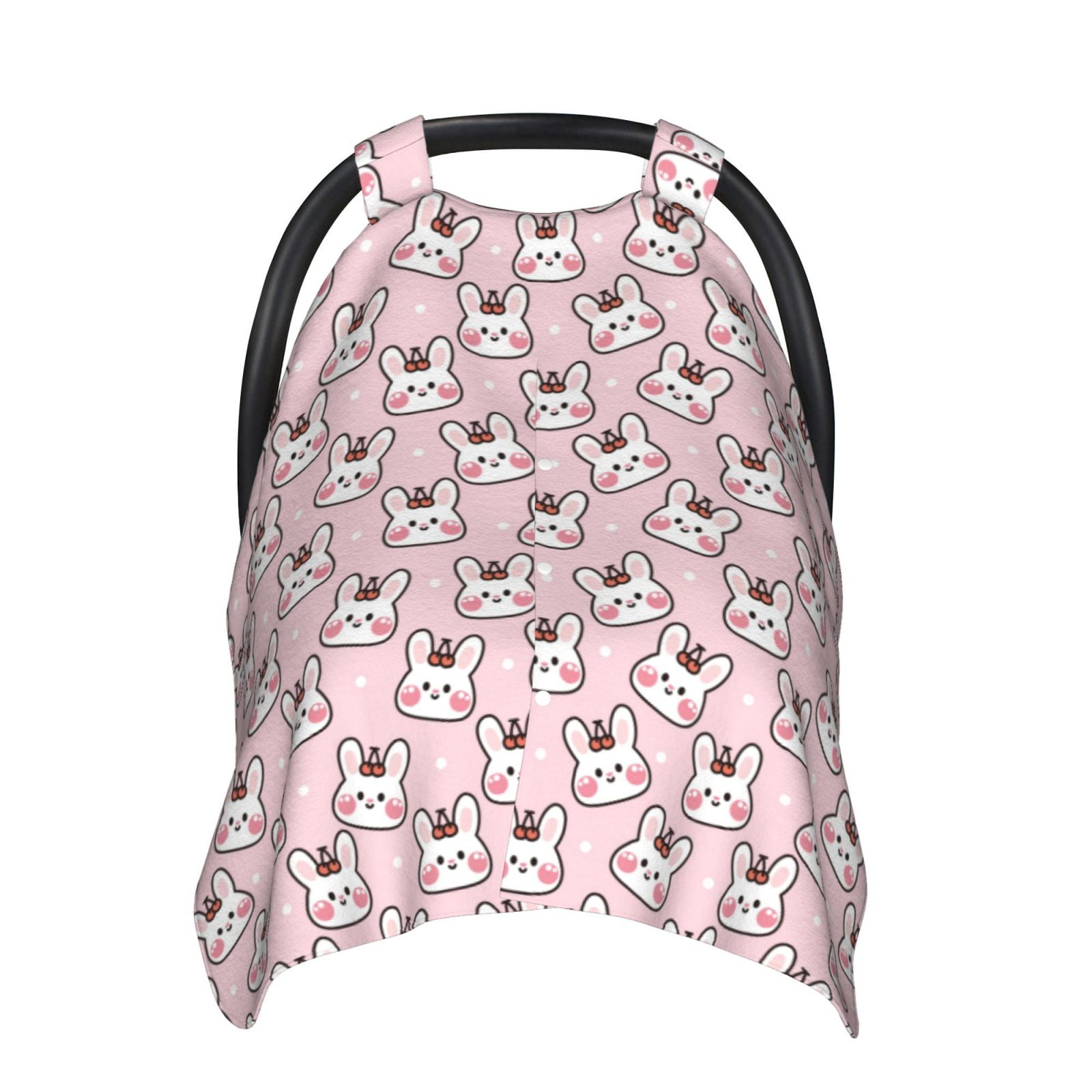 Floral Bunny Rabbit Pattern Print Universal Fit Car Seat Cover