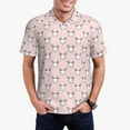 thumbnail image 1 of Daiia Cute Rabbit Pattern Men’s Polo Shirts,Solid Deck Shirt,Classic Fit, Breathable Cotton Polo for Casual and Sport Wear-, 1 of 9