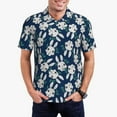 thumbnail image 1 of Daiia Cute Rabbit Pattern Men’s Polo Shirts,Solid Deck Shirt,Classic Fit, Breathable Cotton Polo for Casual and Sport Wear-, 1 of 7