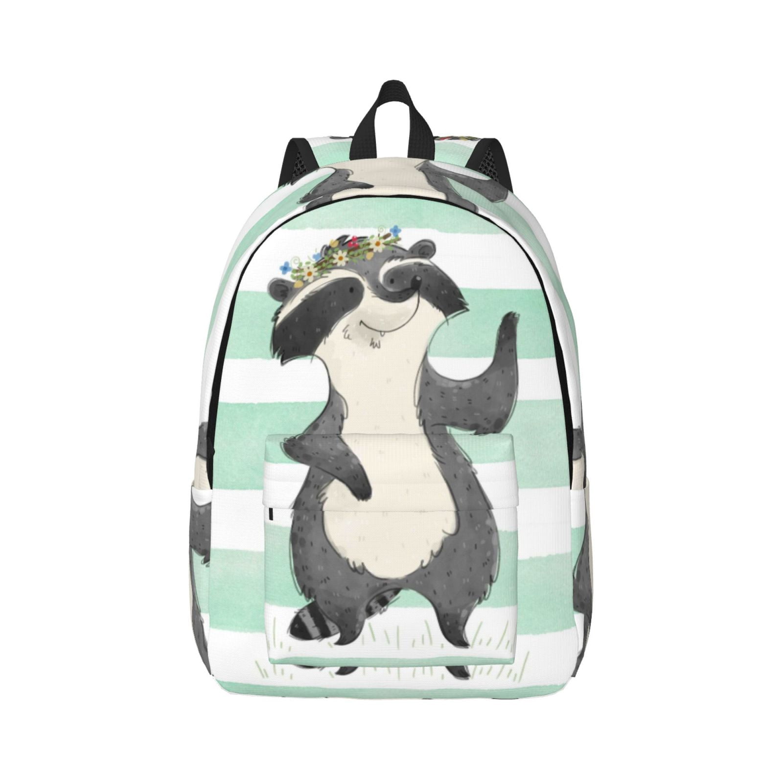 Cute Racoon Backpack Daiia Cute Raccoon Vintage Canvas Backpack for Men and Women ,Hiking ...