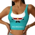 thumbnail image 1 of Daiia Cute Santa Claus Printed Women's Sports Bra, Breathable Activewear Bra with U-Back Design and Removable Pads, Comfortable and Supportive for Yoga, Workout-XX-Large, 1 of 8
