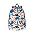 thumbnail image 1 of Daiia Cute Sea Animals Vintage Canvas Backpack for Men and Women ,Hiking Backpack,Travel Laptop Bag for School,Large Capacity Backpack, 1 of 8