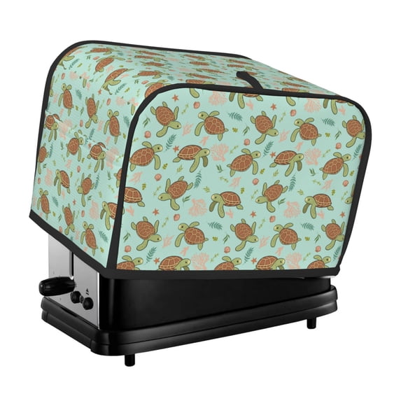 Daiia Cute Sea Turtles Pattern 2 slice Toaster Cover, Toaster Appliance Dust-proof Cover For Kitchen Small Appliance Dust Cover and Fingerprint Protection