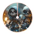 thumbnail image 1 of Daiia Cute Skeletons Figurines Drawing Merry Christmas Tree Skirt , Xmas Large Lace-up Tree Skirt, Santa Snowflakes Rustic Home Decorations New Year Party Farmhouse Decor-30", 1 of 6