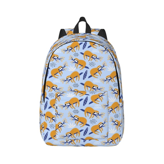 Daiia Cute Sloth Vintage Canvas Backpack for Men and Women ,Hiking Backpack,Travel Laptop Bag for School,Large Capacity Backpack