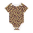 thumbnail image 1 of Daiia Cute Small Farm Birds Printed Unisex-Baby Short Sleeve Onesies Bodysuits Baby Climbing Clothes Soft and Comfortable Romper with Expandable Shoulder Design-6 Months, 1 of 8