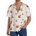 thumbnail image 1 of Daiia Cute Squirrel Men's Linen Shirts Short Sleeve Casual Shirts Button Down Shirt for Men Beach Summer Wedding Shirt-3X-Large, 1 of 6