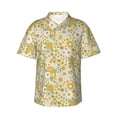thumbnail image 1 of Daiia Cute Sunflower Hawaiian Shirt for Men Gentle Cotton Regular Short Sleeve Casual-Medium, 1 of 9