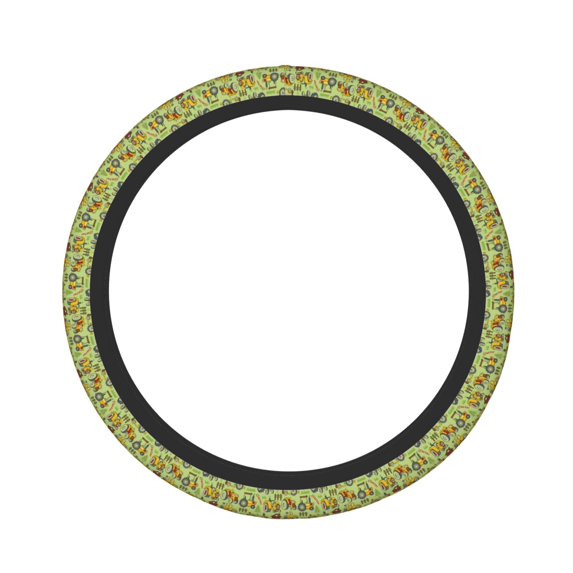 Daiia Cute Tractor Steering Wheel Cover Auto Steering Wheel Covers Breathable Anti-Slip Steering Wheels Car Interior Decor Accessories for Men Women Universal 15 Inch