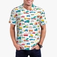 thumbnail image 1 of Daiia Cute Transport Pattern Men’s Polo Shirts,Solid Deck Shirt,Classic Fit, Breathable Cotton Polo for Casual and Sport Wear-Medium, 1 of 7