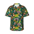 thumbnail image 1 of Daiia Cute Tribal Leopards Hawaiian Shirt for Men Gentle Cotton Regular Short Sleeve Casual-3X-Large, 1 of 9
