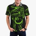 thumbnail image 1 of Daiia DINOSAUR IN SPACE Pattern Men’s Polo Shirts,Solid Deck Shirt,Classic Fit, Breathable Cotton Polo for Casual and Sport Wear-XX-Large, 1 of 7