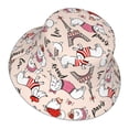 thumbnail image 1 of Daiia Dachshund And Eiffel Tower Pattern Bucket Hat - Trendy Cotton Sun Hat for Beach, Golf, Fishing - Fun Outdoor Vacation Boonie for Men and Women, 1 of 9