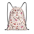 thumbnail image 1 of Daiia Dachshund And Eiffel Tower Pattern Drawstring Backpack, Gym Bag, Lightweight Backpack, Water-Resistant Bag Travel Sports Backpack, Fitness Bag, Yoga Bag-Medium, 1 of 6