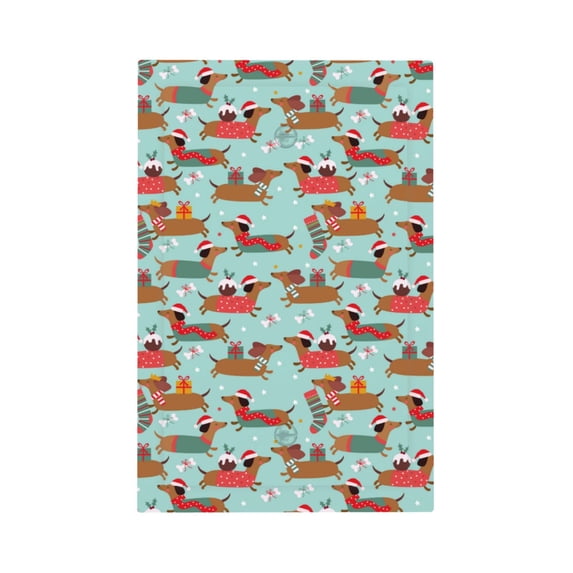 Daiia Dachshund Christmas Play Pattern Decorator Wall Plate Child Safe Outlet Cover, Switch and Outlet Covers,Size 1-Gang 5.0" x3.0" , Polycarbonate Thermoplastic-Style V